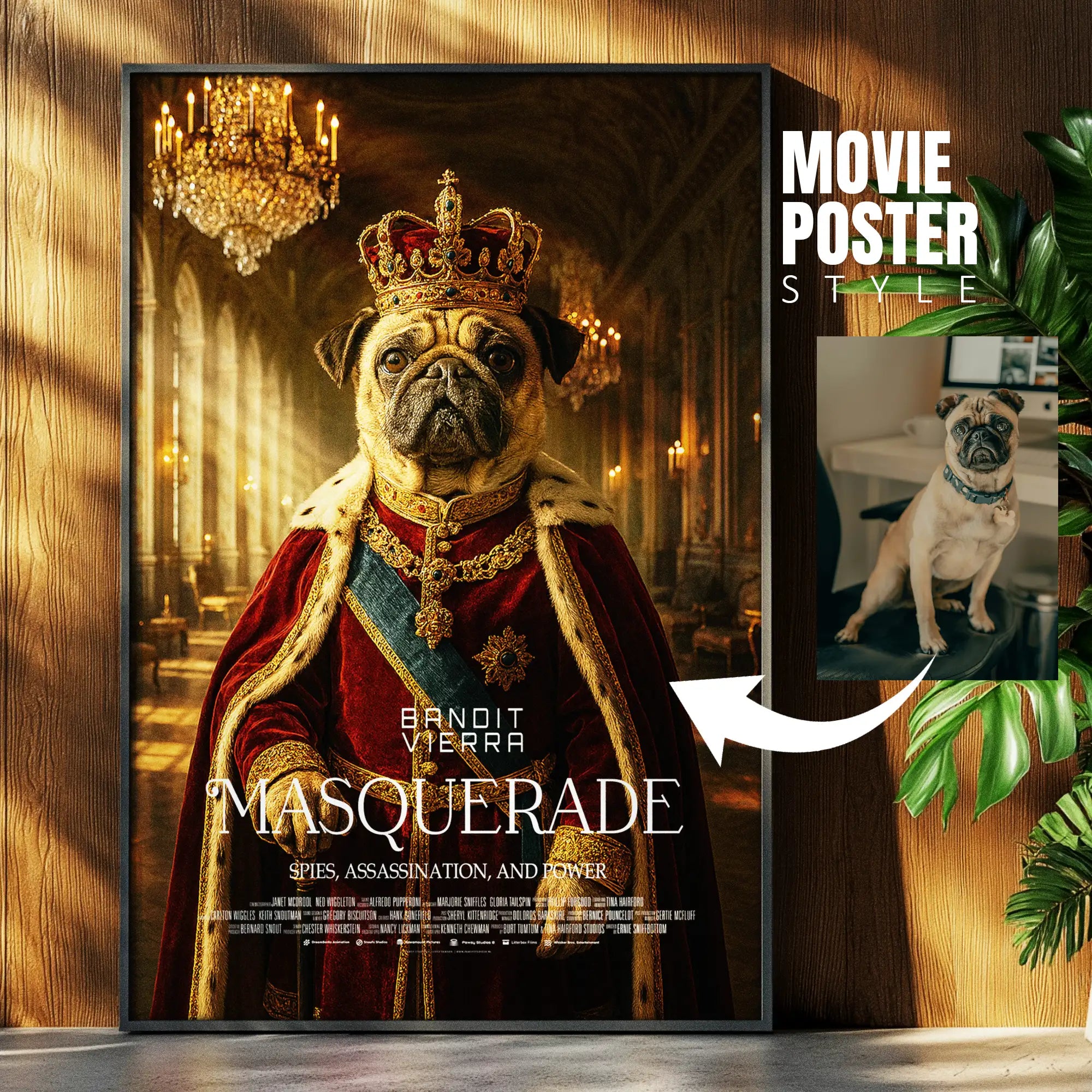 Custom Pet Movie Poster | Regal King Cinematic Movie Poster