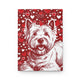 Personalized Westie Hearts Hardcover Journal