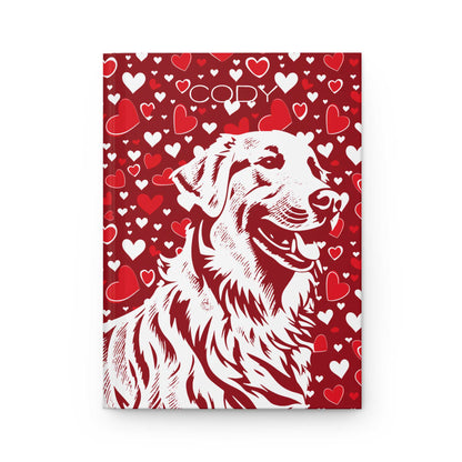 Golden Retriever Hearts Hardcover Journal