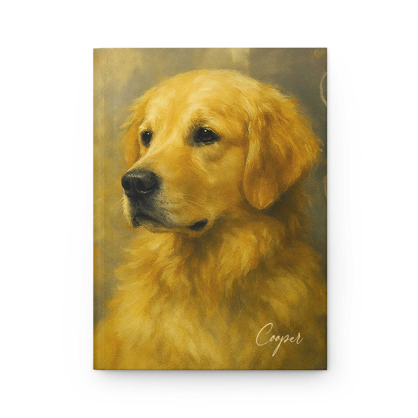 Personalized Golden Retriever Fine-Art Graffiti-Style Hardcover Journal