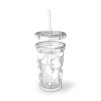 Personalized French Bulldog Heart Suave Acrylic Cup