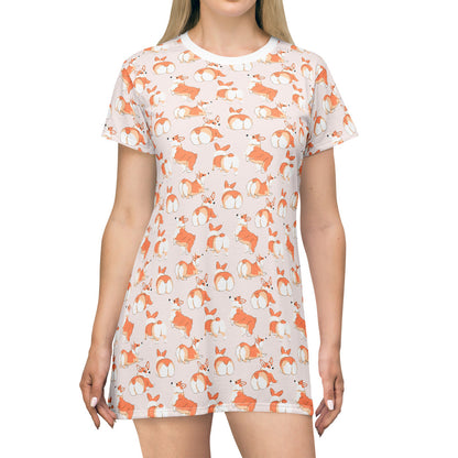 Corgi 'Talk To The Fluff' T-Shirt Dress