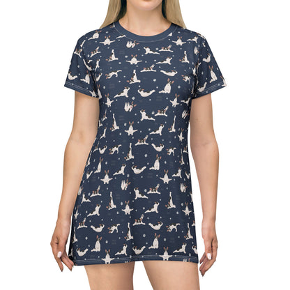 Doga French Bulldog T-Shirt Dress