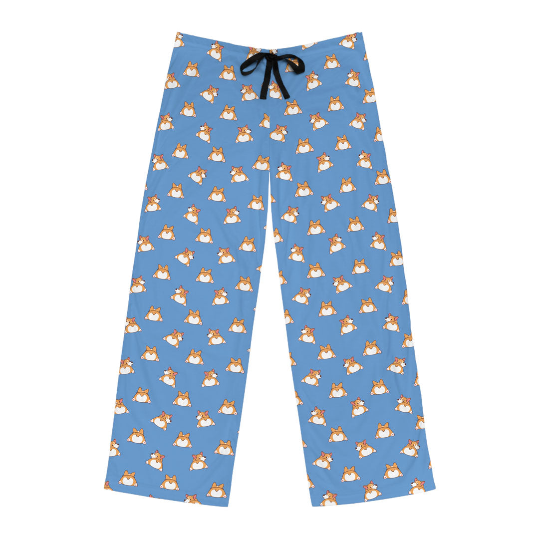 Corgi Butts Men's Pajama Pants (Blue)