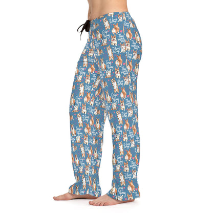 Corgi 'They Make Me Smile' Women's Pajama Pants