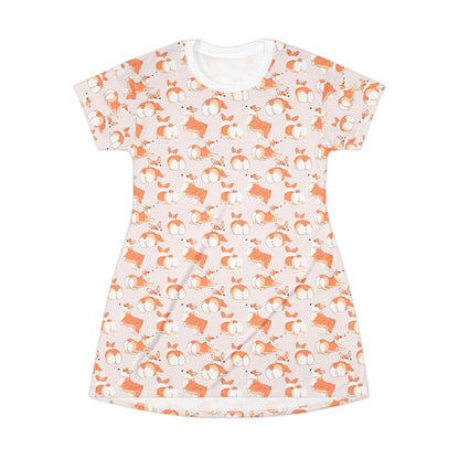 Corgi 'Talk To The Fluff' T-Shirt Dress