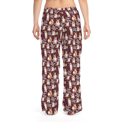 Corgi 'They Make Me Smile' Women's Pajama Pants