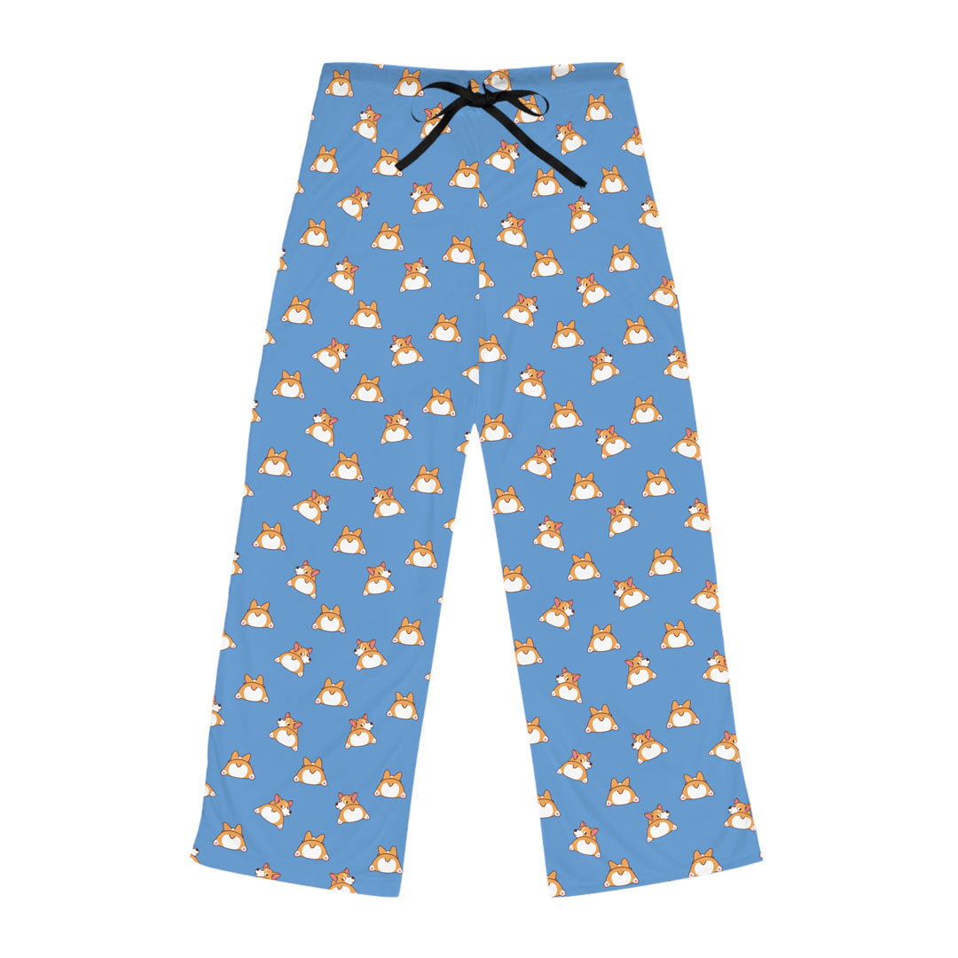 Corgi Butts Women's Pajama Pants (Blue)