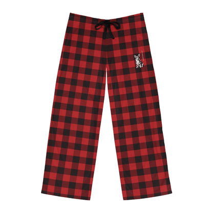 Corgi Men's Pajama Pants (Red/Black Checkered)