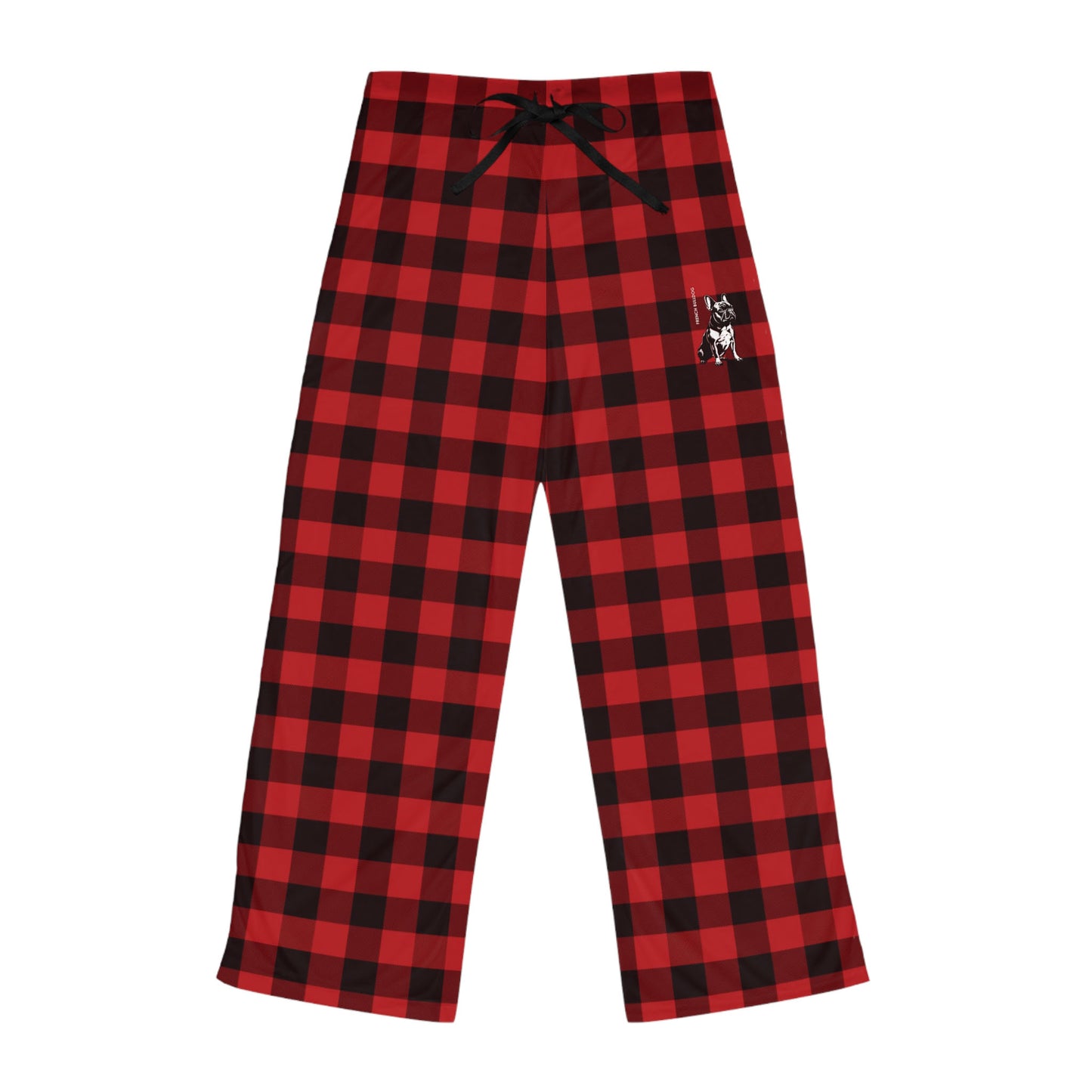 Frenchie Women's Pajama Pants (Red/Black Checkered)