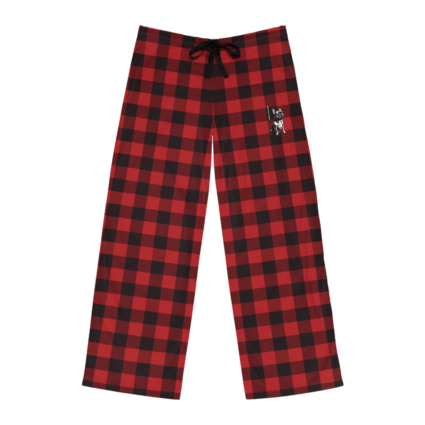 Frenchie Men's Pajama Pants (Red/Black Checkered)