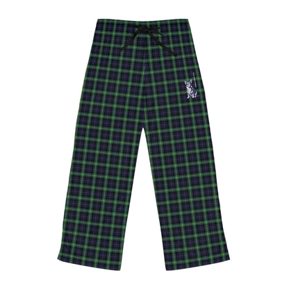 Corgi Women's Pajama Pants (Blue/Green)