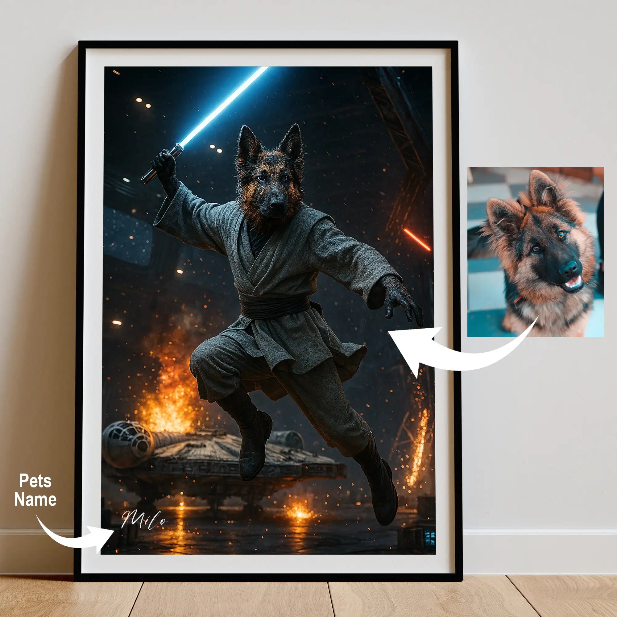 Custom Pet Portrait | Star Wars inspired Cinematic Pawtraits