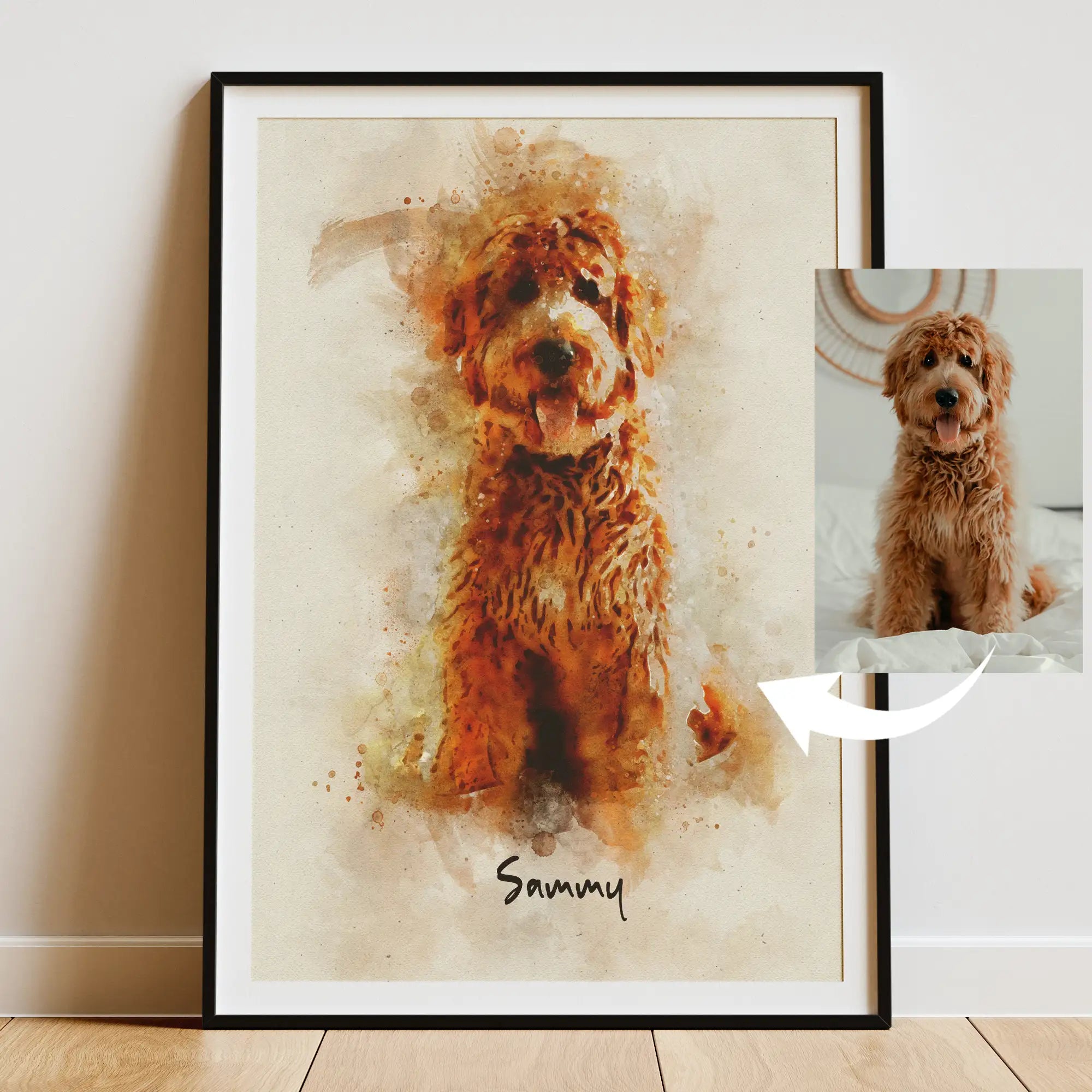 Custom Watercolor Pet Portrait