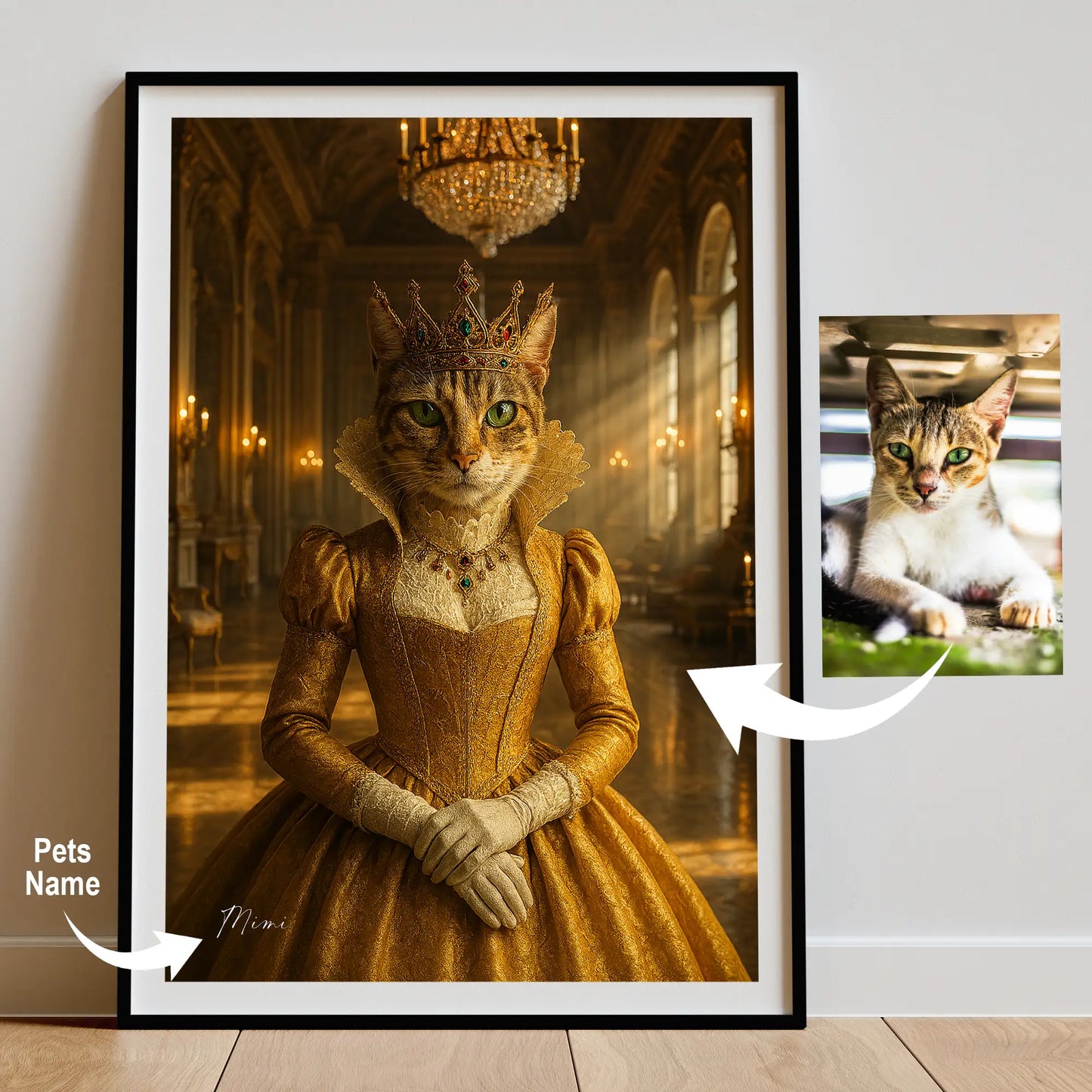 Custom Pet Portrait | Regal Queen Cinematic Pawtraits