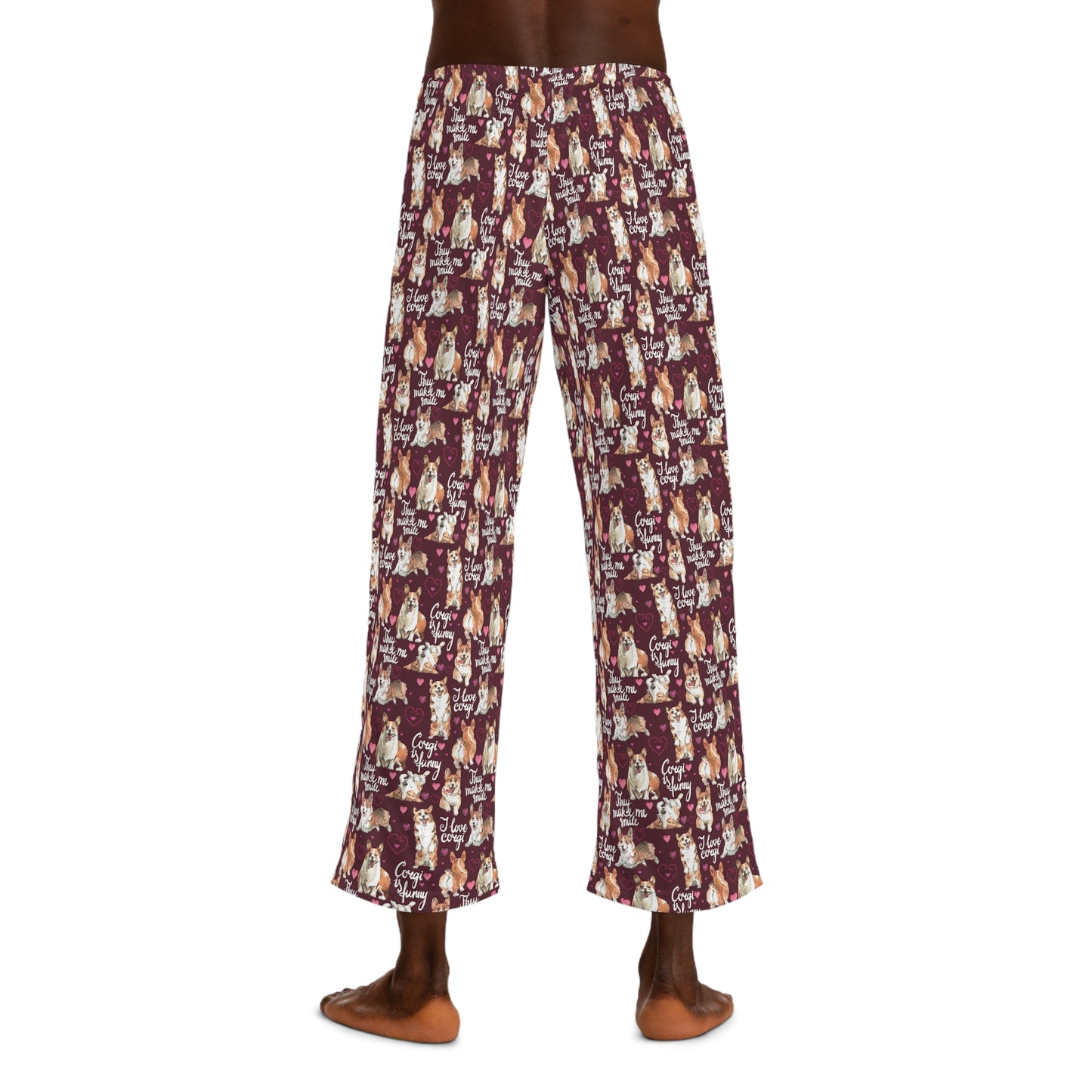 Corgi 'They Make Me Smile' Men's Pajama Pants