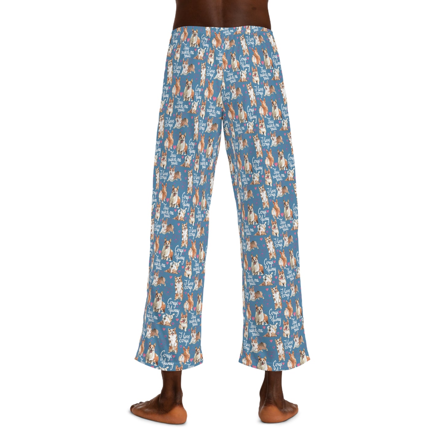 Corgi 'They Make Me Smile' Men's Pajama Pants