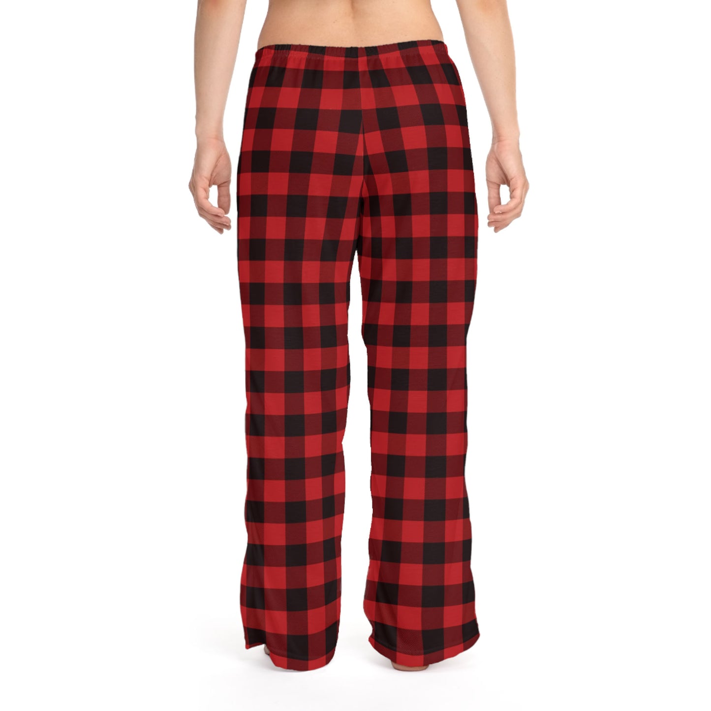 Frenchie Women's Pajama Pants (Red/Black Checkered)