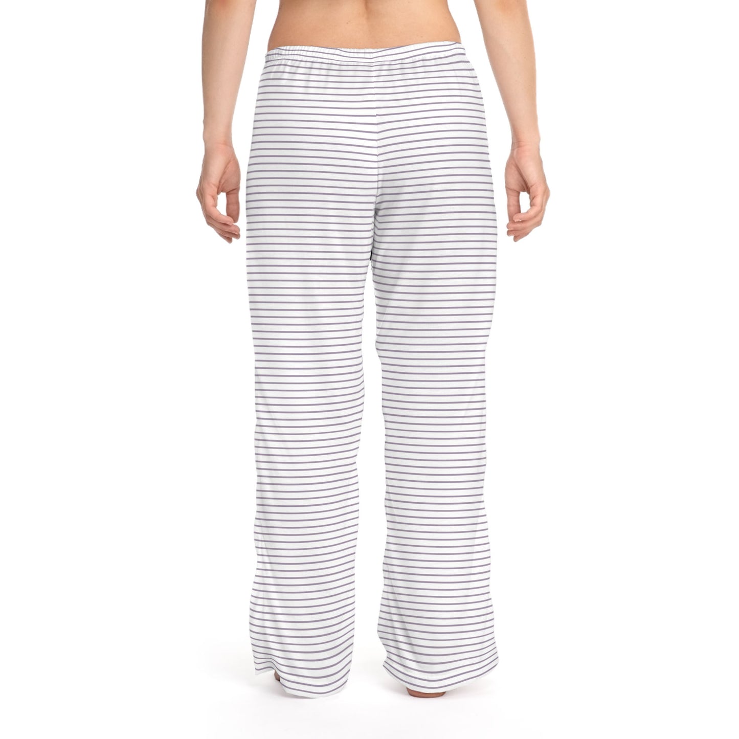 Corgi Women's Pajama Pants (Lavender Stripes)