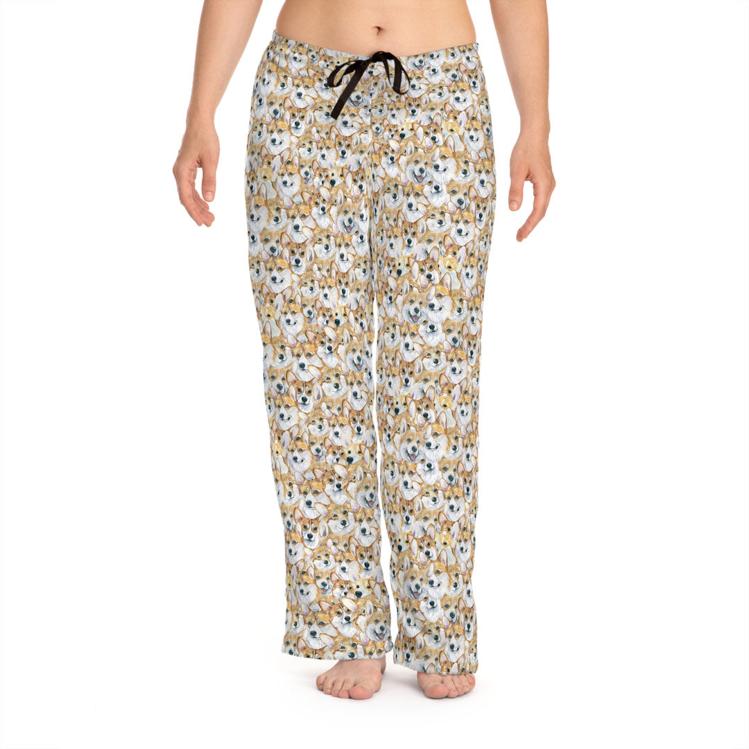 Corgi Faces Women's Pajama Pants