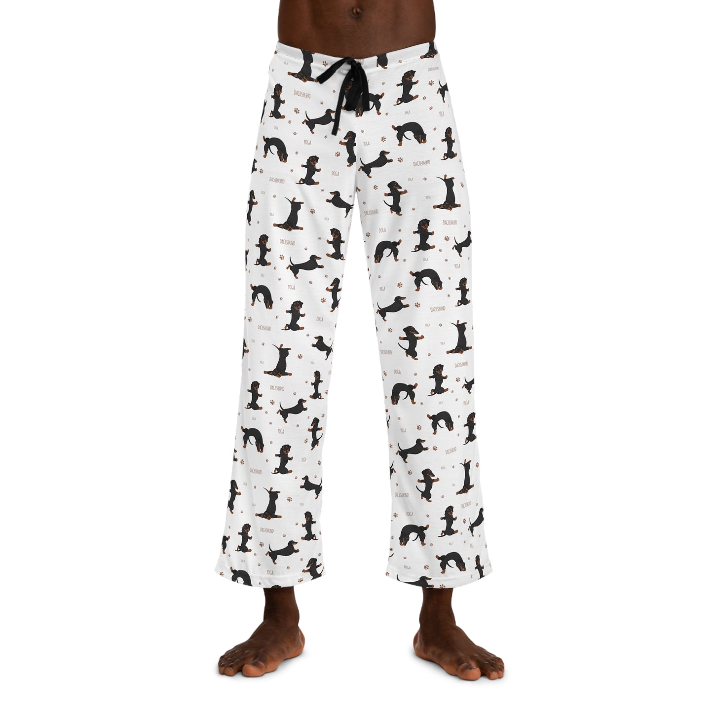 Dachshund Yoga Funny Men's Pajama Pants