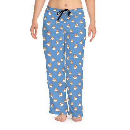 Corgi Butts Women's Pajama Pants (Blue)