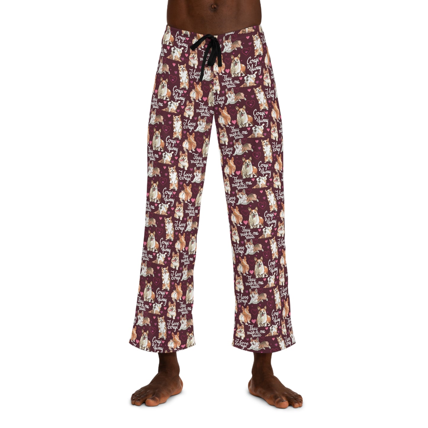 Corgi 'They Make Me Smile' Men's Pajama Pants