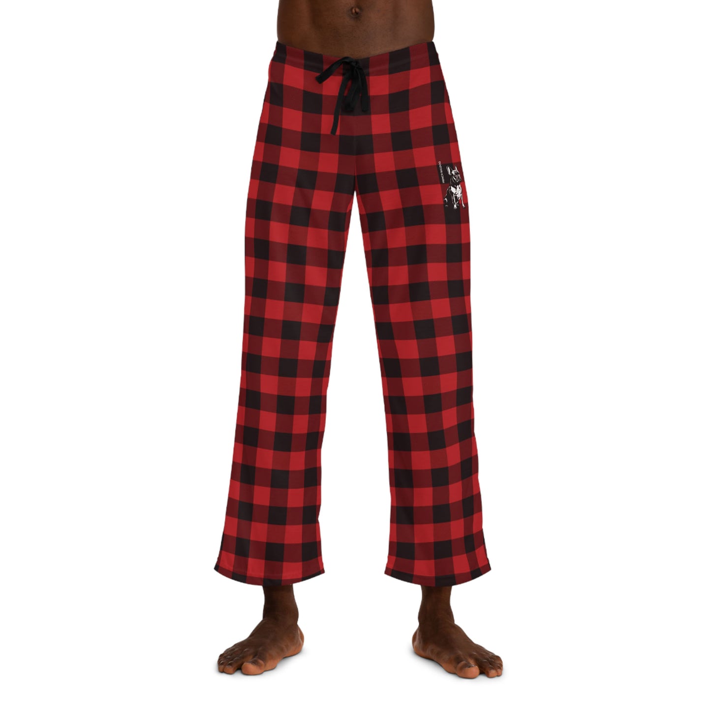 Frenchie Men's Pajama Pants (Red/Black Checkered)