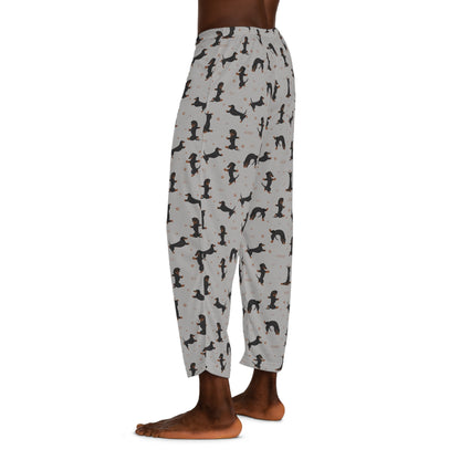 Dachshund Yoga Funny Men's Pajama Pants