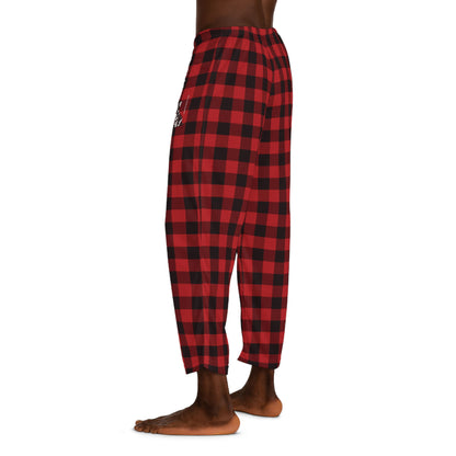 Corgi Men's Pajama Pants (Red/Black Checkered)