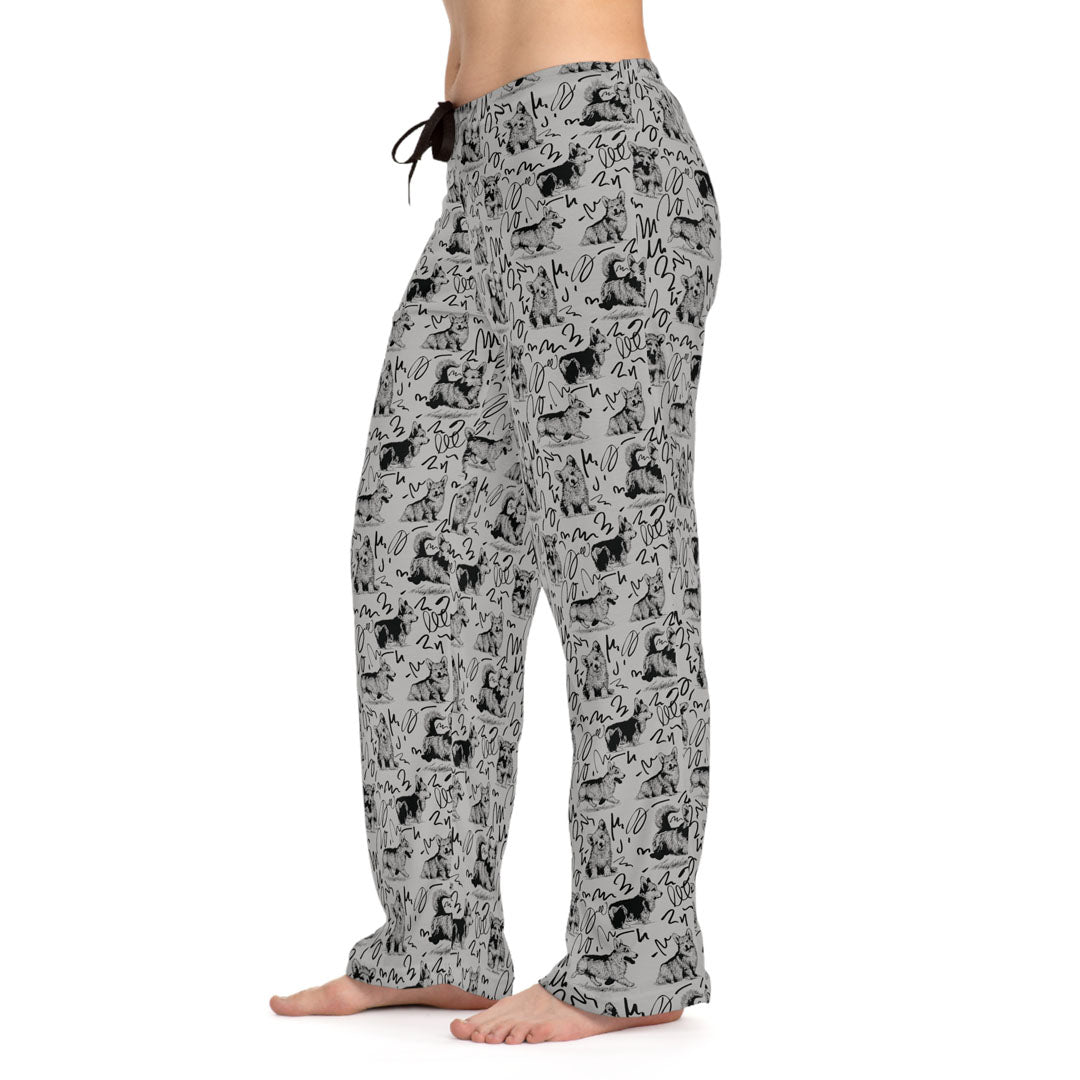 Corgi Drawing Women's Pajama Pants