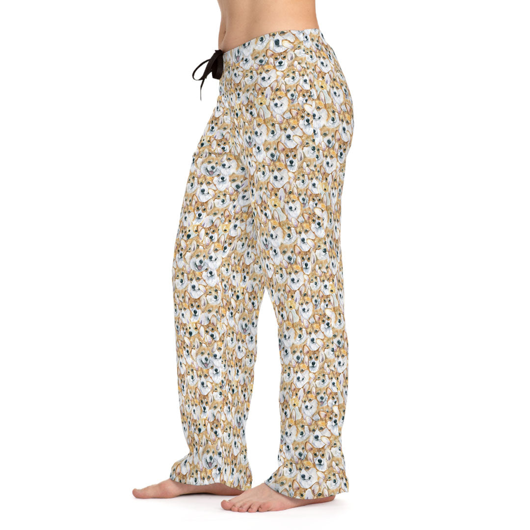 Corgi Faces Women's Pajama Pants