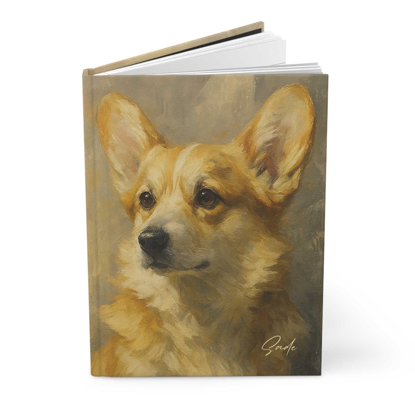 Personalized Corgi Fine-Art Graffiti-Style Hardcover Journal