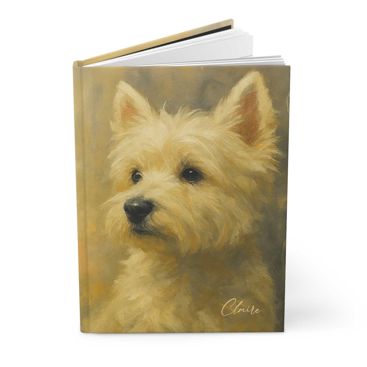 Personalized Westie Fine-Art Graffiti-Style Hardcover Journal