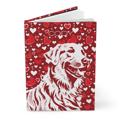 Golden Retriever Hearts Hardcover Journal
