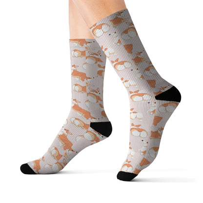 Corgi 'Talk To The Fluff' Socks