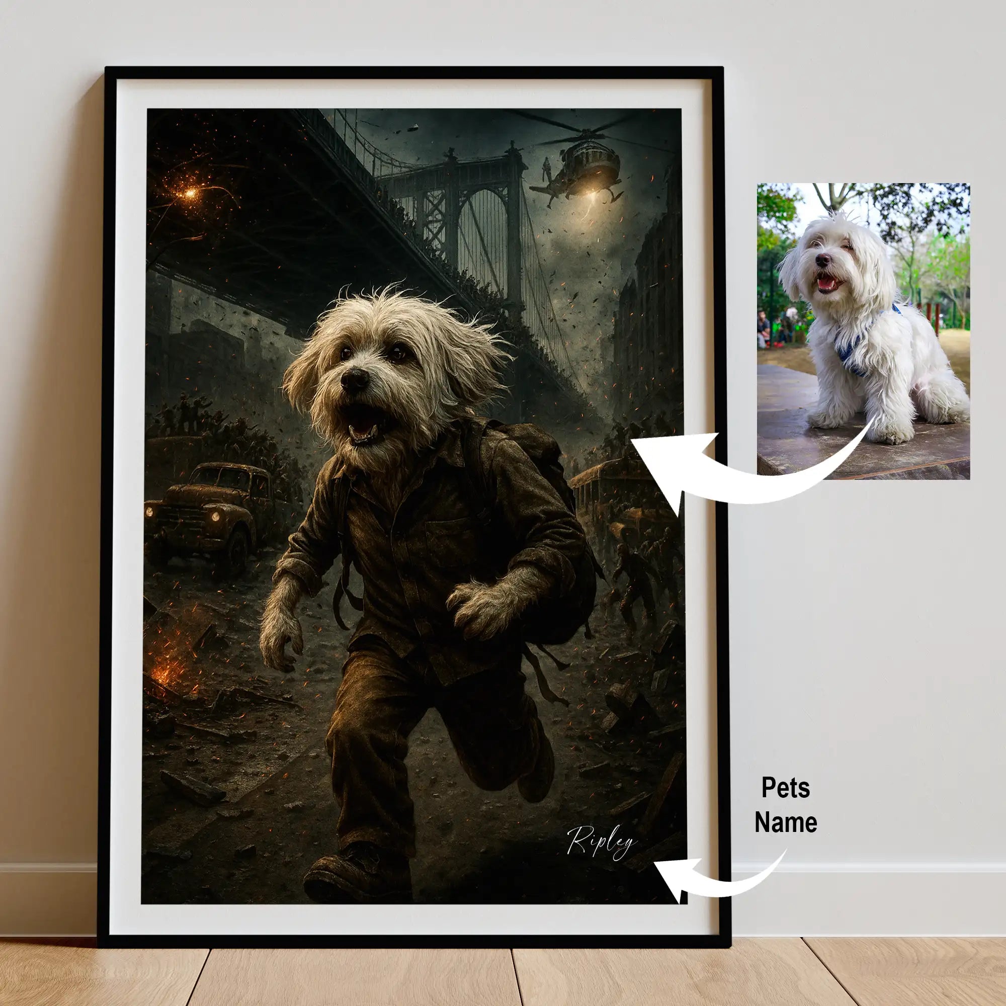 Custom Pet Portrait | Zombie Cinematic Pawtraits