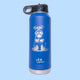 Schnauzer Laser Engraved Water Bottle, Blue