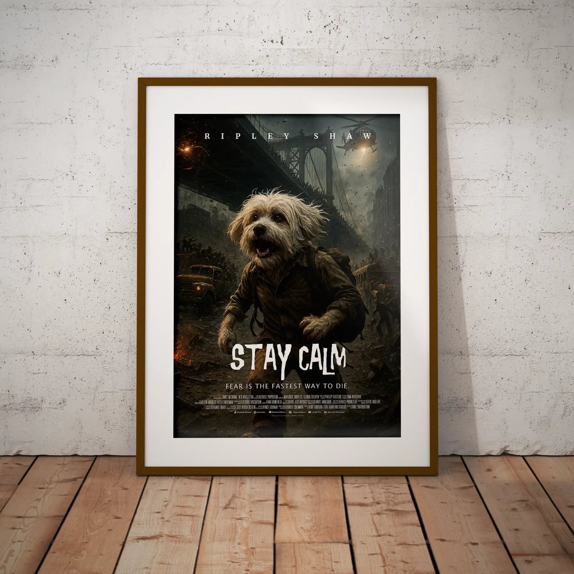 Custom Pet Portrait | Zombie Cinematic Movie Poster
