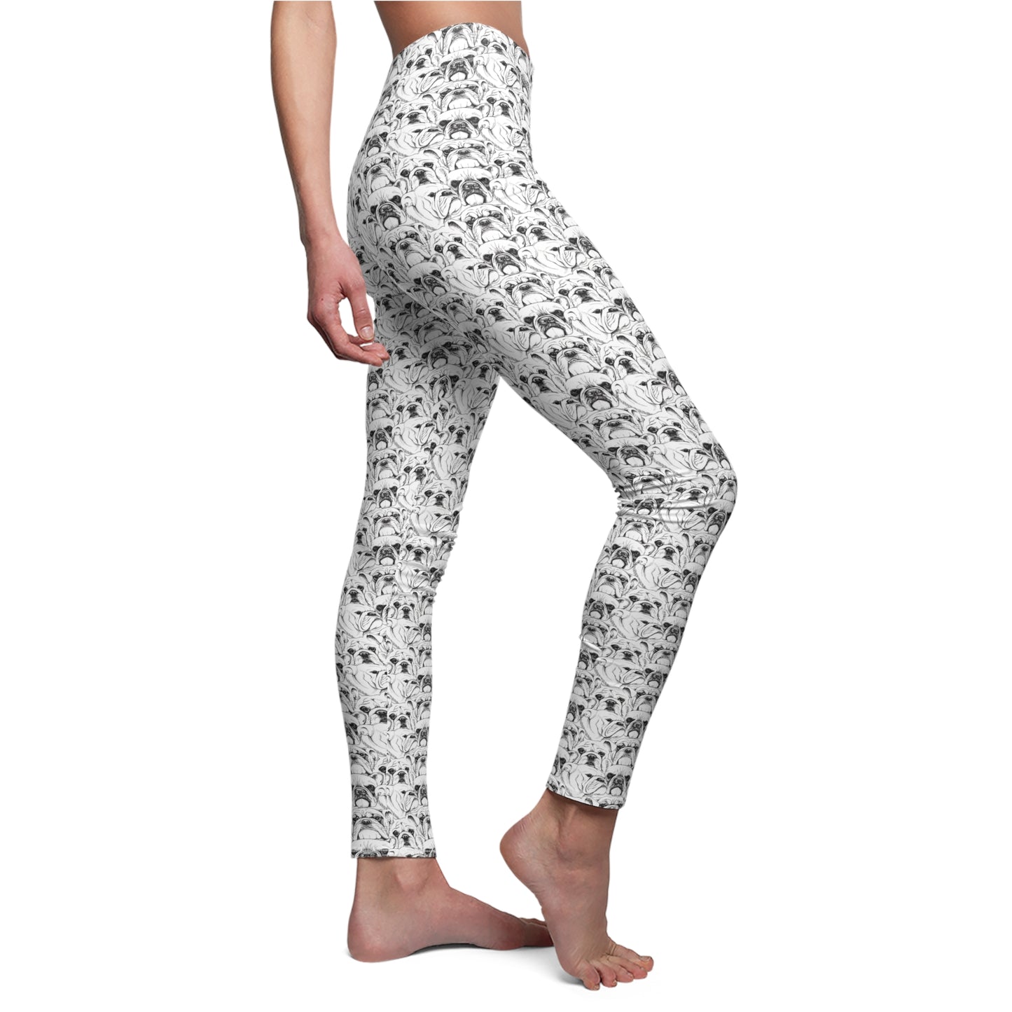 Bulldog Faces Women's Cut & Sew Casual Leggings