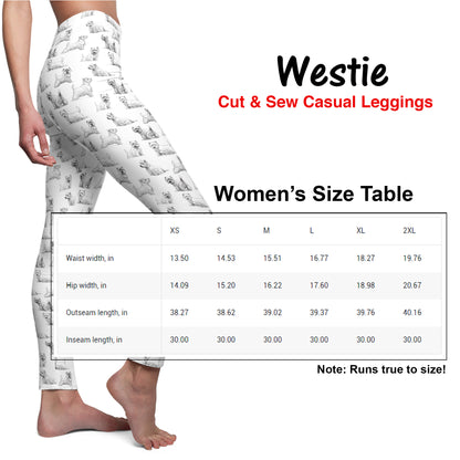 Westie Women's Cut & Sew Casual Leggings