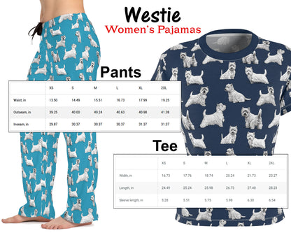 Westie Women's Pajama Pants and Cut & Sew Tee