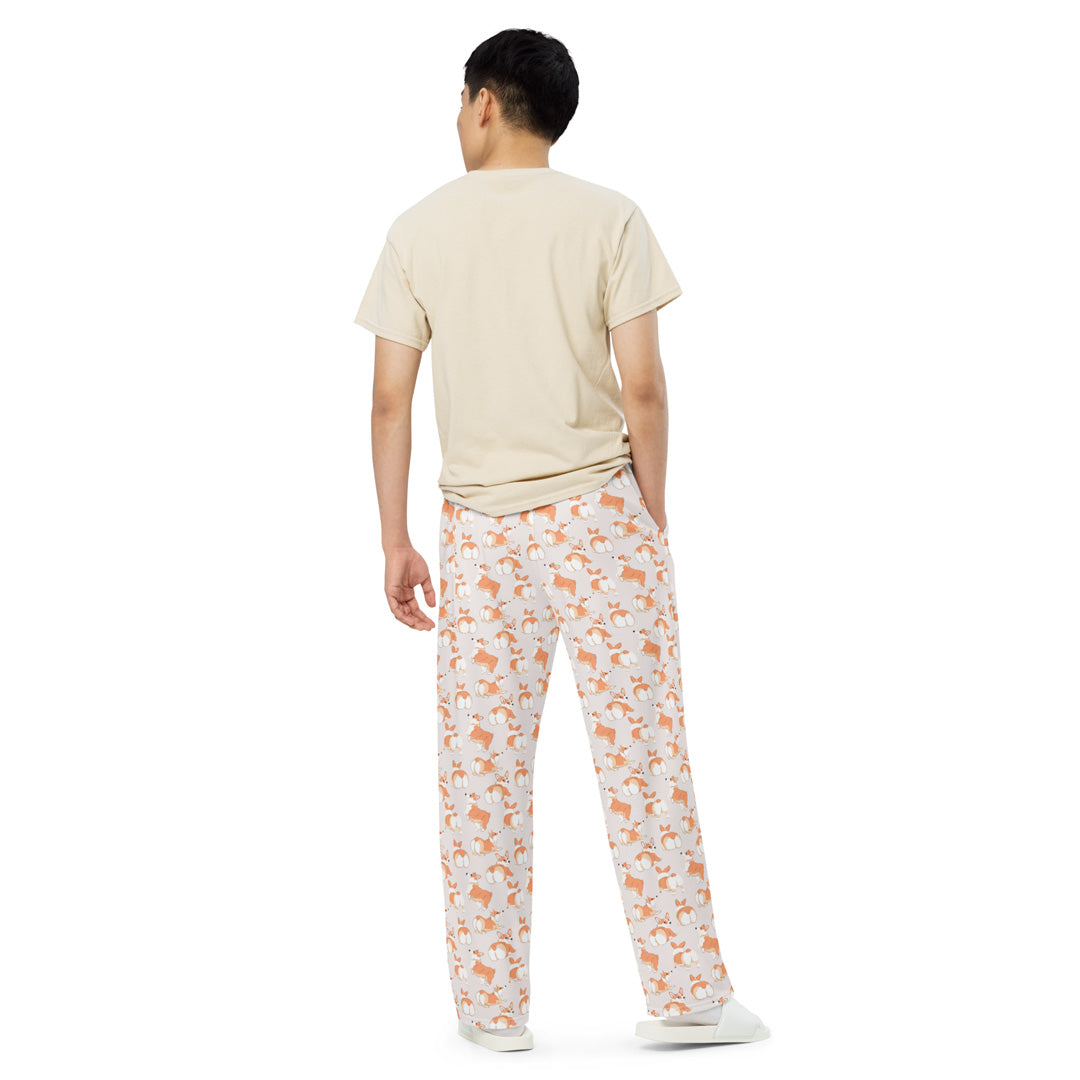 Corgi 'Talk To The Fluff' Unisex wide-leg pants