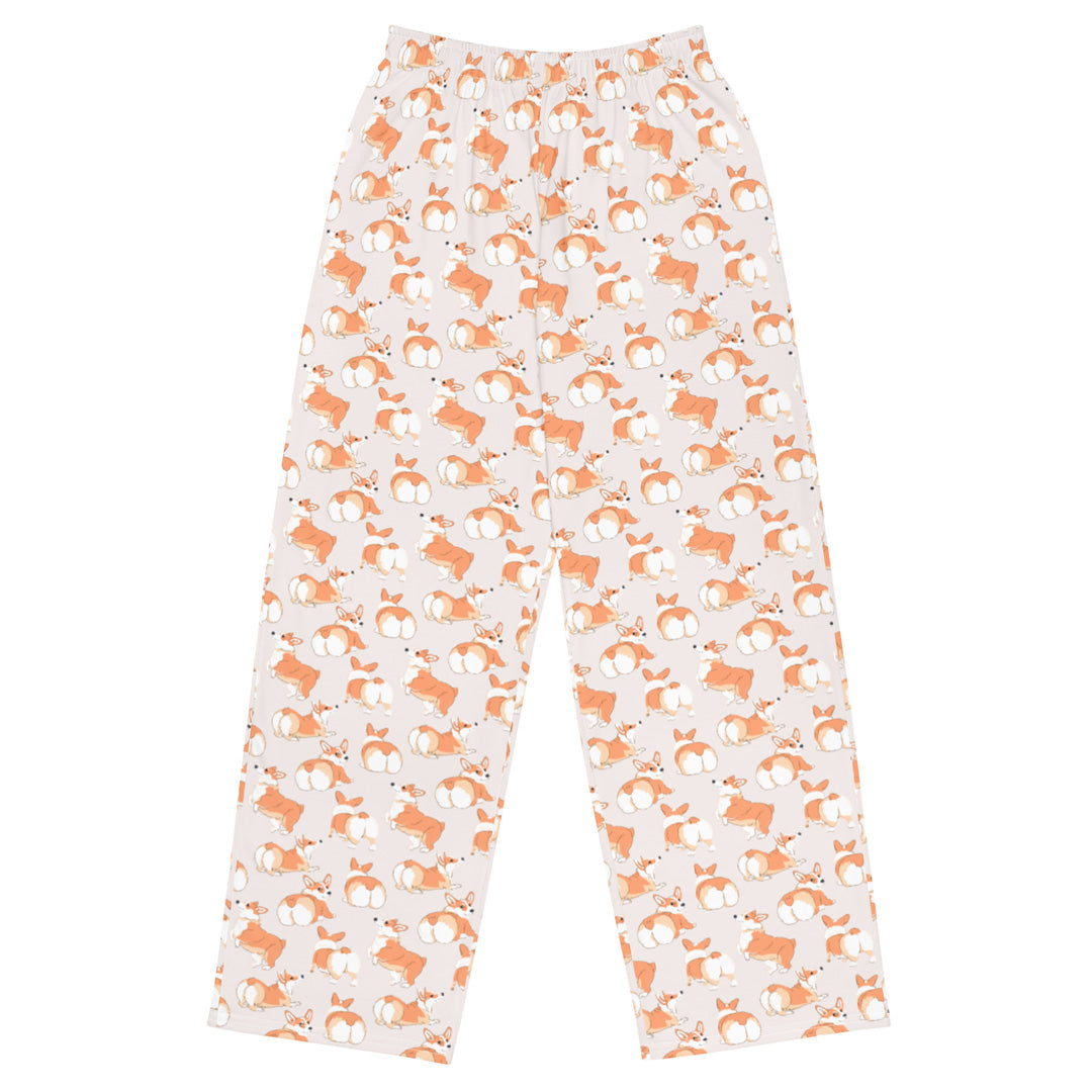 Corgi 'Talk To The Fluff' Unisex wide-leg pants