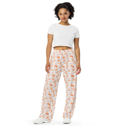 Corgi 'Talk To The Fluff' Unisex wide-leg pants