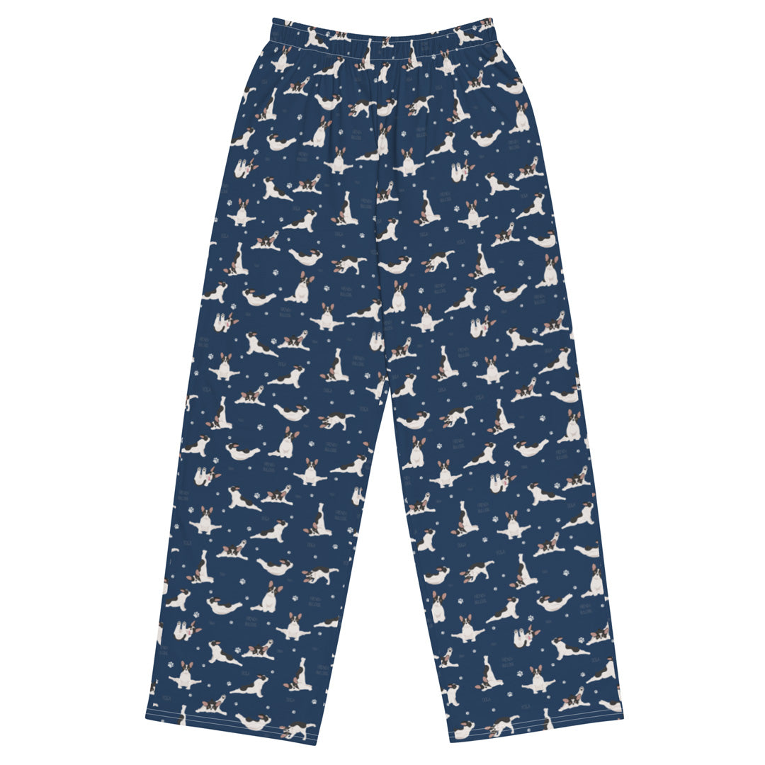 Doga French Bulldog Unisex Wide-Leg Pants