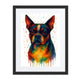 Boston Terrier Abstract Portrait | Splatter Style Painting – Modern Wall Art