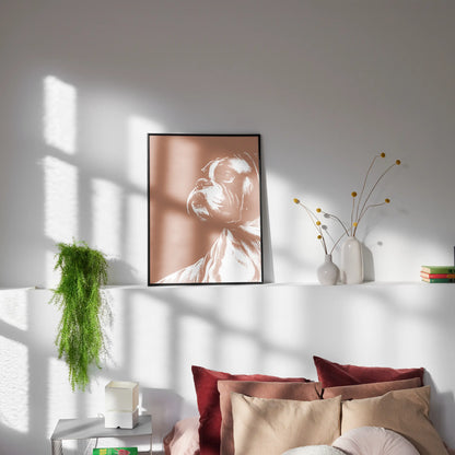 Boxer Dog Breed Minimalist Portrait Wall Art