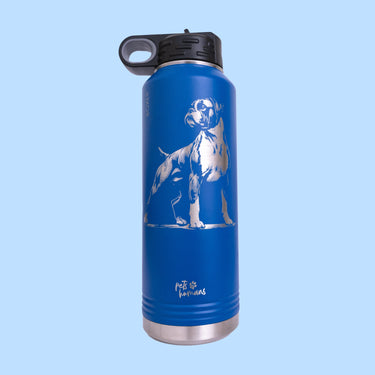 Boxer Laser Engraved Water Bottle