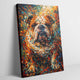 Bulldog Abstract Pollock-inspired Portrait, Bulldog Wall Art Print